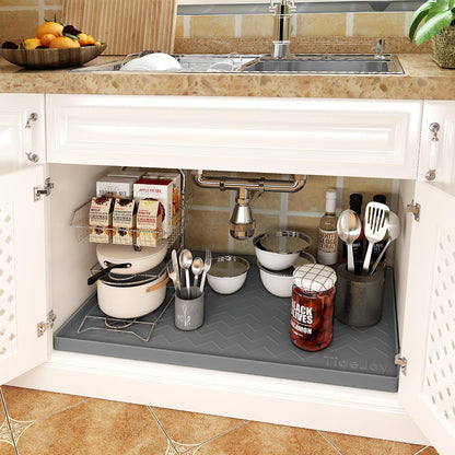 Under Sink Mats for Kitchen Waterproof 34" x 22", Cabinet Liner