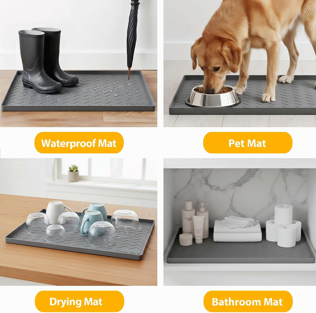 Under Sink Mats for Kitchen Waterproof 34" x 22", Cabinet Liner