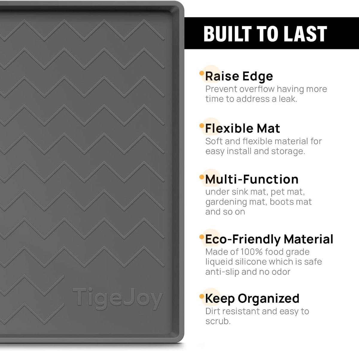 Under Sink Mats for Kitchen Waterproof 34" x 22", Cabinet Liner