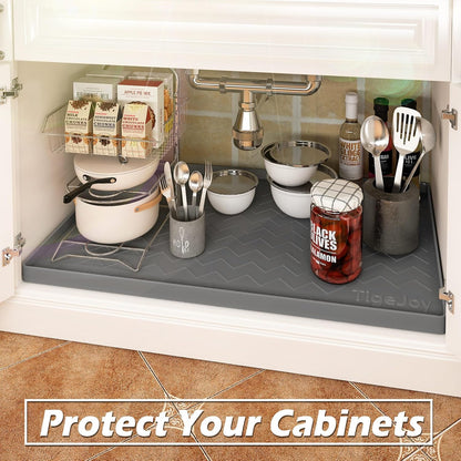 Under Sink Mats for Kitchen Waterproof 34" x 22", Cabinet Liner