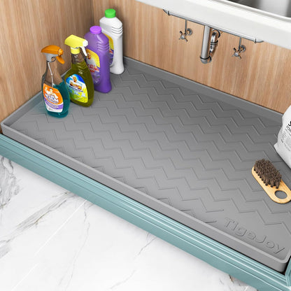 Under Sink Mats for Kitchen Waterproof 34" x 22", Cabinet Liner