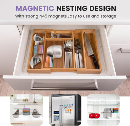 Magnetic Measuring Cups and Spoons Set-Heavy Duty 304 Stainless Steel