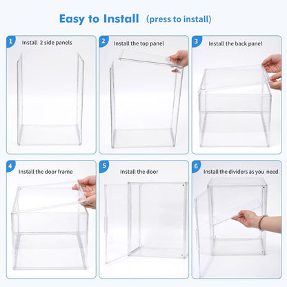 X-LARGE Baby Bottle Organizer, Upgraded Bottle Storage Organizer Baby for Countertop Cabinet, Removable Baby Organizer with Magnetic Door, Bottle Station Organizer for Nipples, Pump Parts, THICKENED