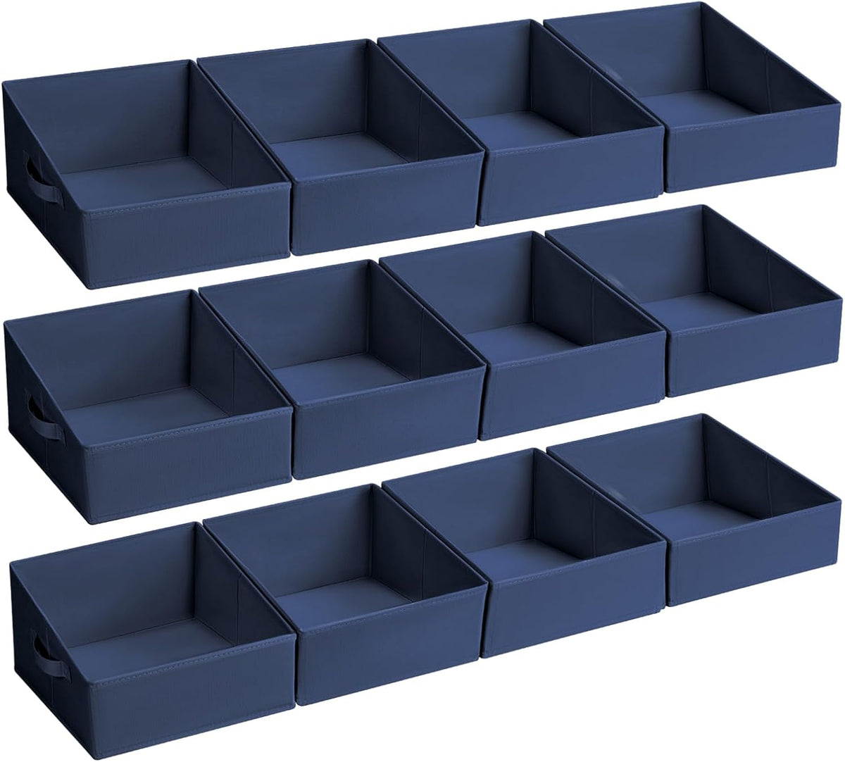 DIMJ Closet Storage Bins - Fabric Storage Baskets for Shelves, Collapsible Closet Organizers and Storage with Handles, Trapezoid Shelf Organization Storage Cubes for Purse, Toys, Books, Towel, Socks