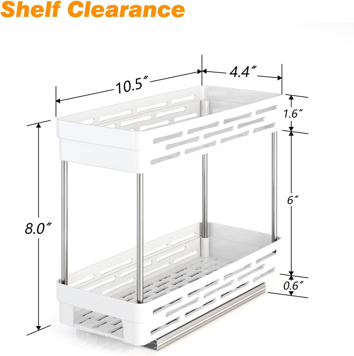 Pull Out Spice Rack Organizer for Cabinet, Slide Out Spice Racks Organizer, Spice Cabinet Organizers, Cabinet Size Need:12'' Highx11'' Deepx5'' Wide,Hold 10 Spice Jar Each Tier-2Tier, Black