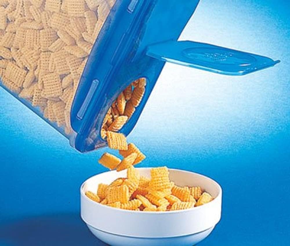 LOCK & LOCK Easy Essentials Food lids (flip-top) / Pantry Storage/Airtight containers, BPA Free, top-16.5 Cup-for Cereal, Clear
