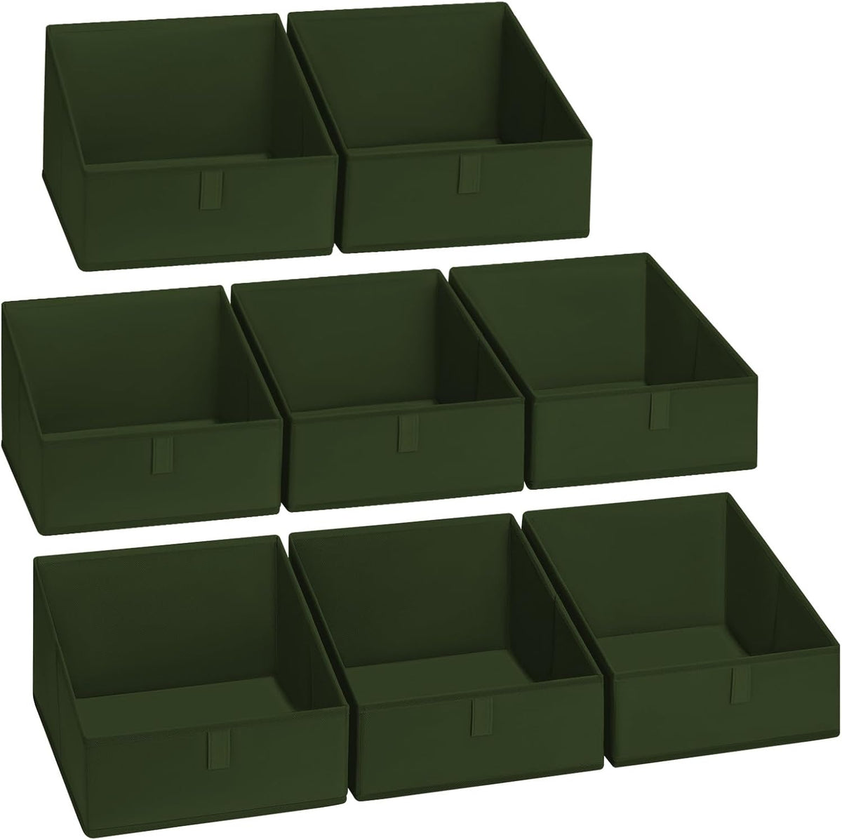 DIMJ Closet Storage Bins - Fabric Storage Baskets for Shelves, Collapsible Closet Organizers and Storage with Handles, Trapezoid Shelf Organization Storage Cubes for Purse, Toys, Books, Towel, Socks