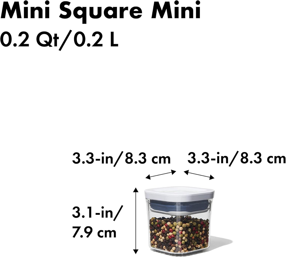 OXO Good Grips POP Container - Airtight Food Storage - Small Square Tall 2.3 Qt Ideal for spaghetti, linguini and lasagna