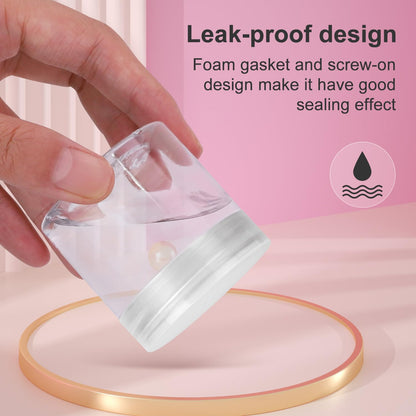 Loretoy 36 Pack 2 OZ Plastic Jars with Lids, BPA Free, Reusable, Refillable Transparent Cosmetic Containers for Bath Salts, Cosmetics, Powders, Beauty Product and Small Accessories