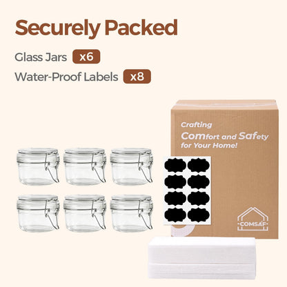 ComSaf 3-Pack 68oz 13-Inch Tall Glass Pasta Containers for Spaghetti & Long Pasta, Slender Airtight Canisters for Vertical Pantry Organization, Food Storage Jars for Linguine & Breadsticks