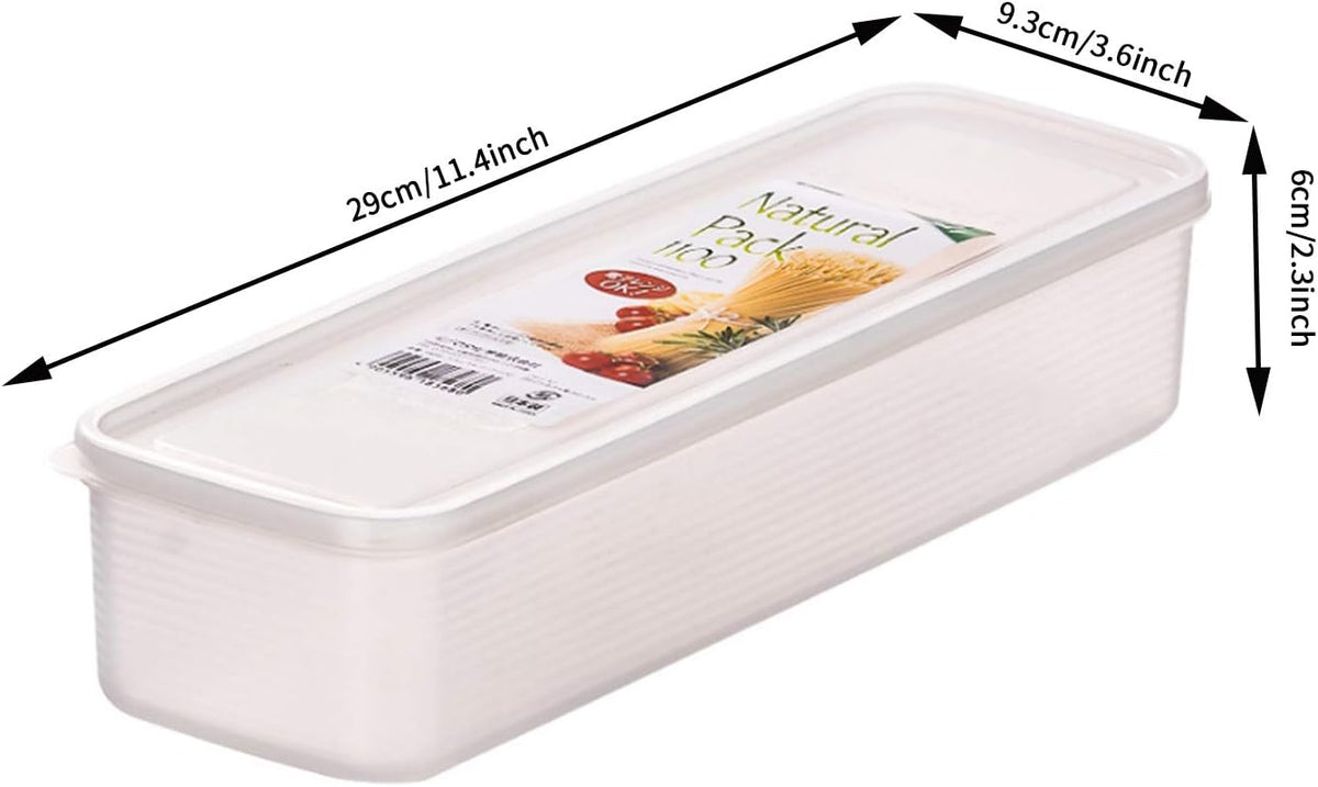 2Pcs Pasta Storage Container Kitchen Spaghetti Food Storage Box - Noodle Canister With Lid for Spaghetti, Noodles, Pasta, Eggs, Fruits Snacks (2Pcs)