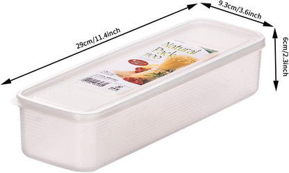 2Pcs Pasta Storage Container Kitchen Spaghetti Food Storage Box - Noodle Canister With Lid for Spaghetti, Noodles, Pasta, Eggs, Fruits Snacks (2Pcs)