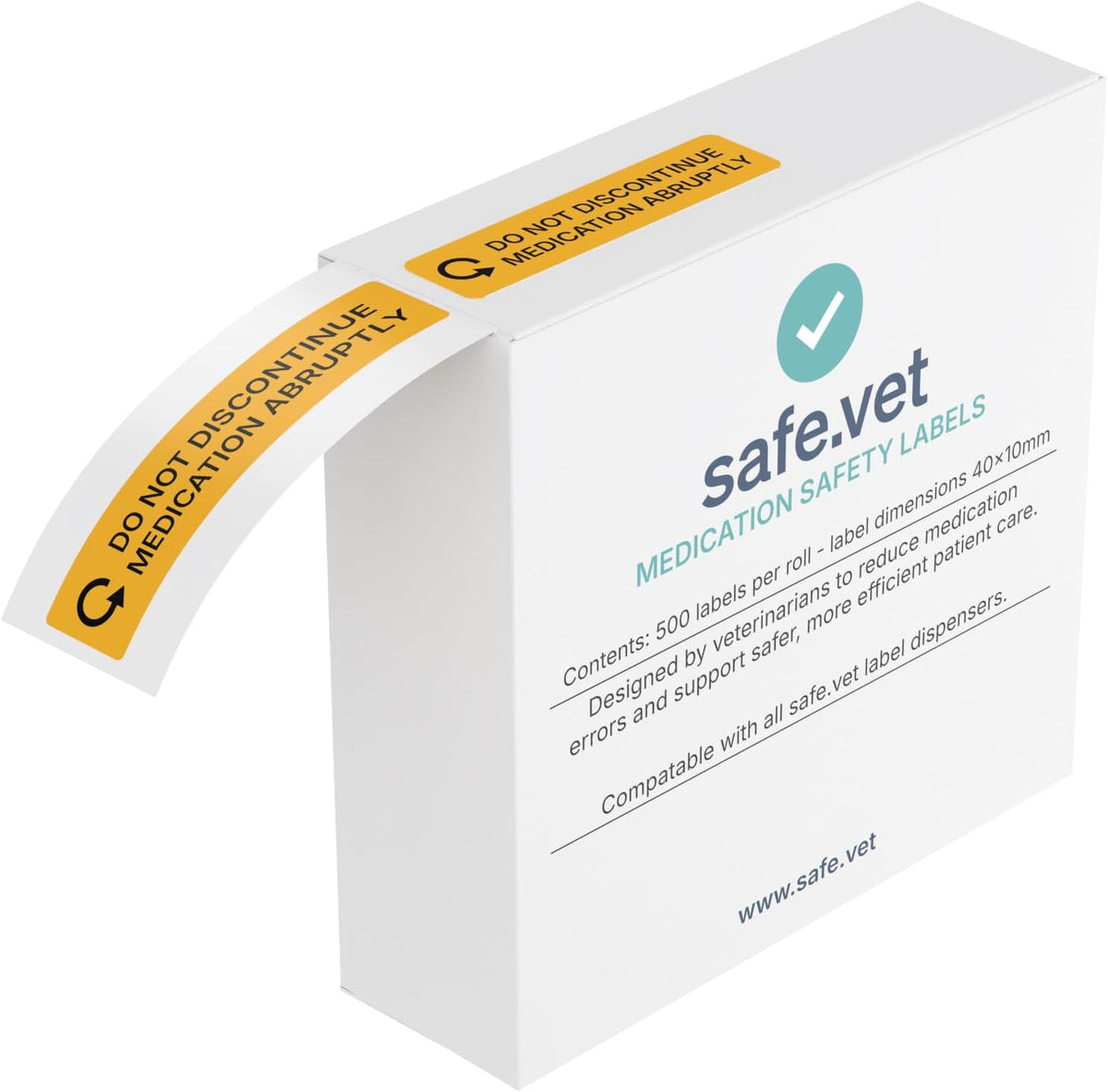 Dispensed Medication Veterinary Pharmacy Labels | Roll of 500 | Clinical-Grade Color-Coded Stickers for Medication Bottles (Refrigerate)