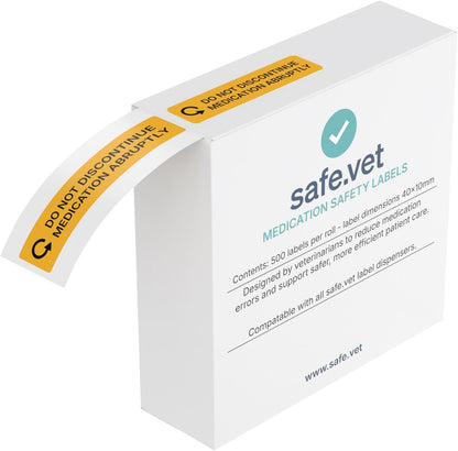 Dispensed Medication Veterinary Pharmacy Labels | Roll of 500 | Clinical-Grade Color-Coded Stickers for Medication Bottles (Refrigerate)