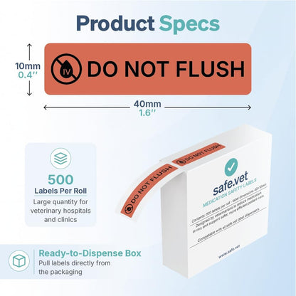 Dispensed Medication Veterinary Pharmacy Labels | Roll of 500 | Clinical-Grade Color-Coded Stickers for Medication Bottles (Refrigerate)