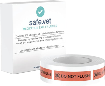 Dispensed Medication Veterinary Pharmacy Labels | Roll of 500 | Clinical-Grade Color-Coded Stickers for Medication Bottles (Refrigerate)