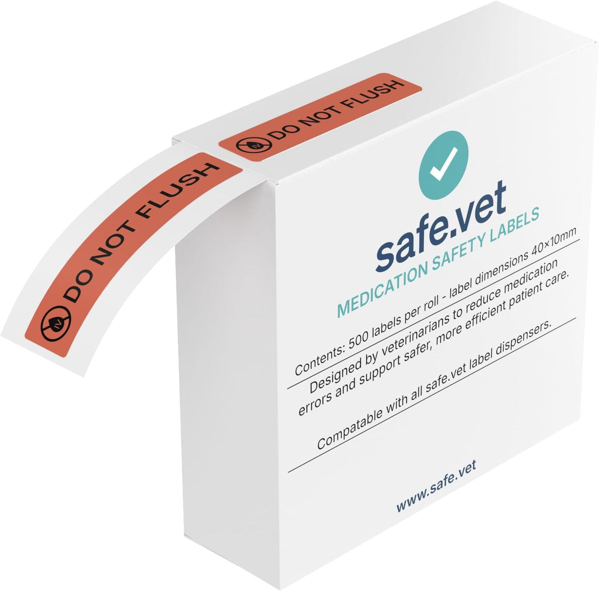 Dispensed Medication Veterinary Pharmacy Labels | Roll of 500 | Clinical-Grade Color-Coded Stickers for Medication Bottles (Refrigerate)