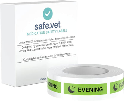 Dispensed Medication Veterinary Pharmacy Labels | Roll of 500 | Clinical-Grade Color-Coded Stickers for Medication Bottles (Refrigerate)