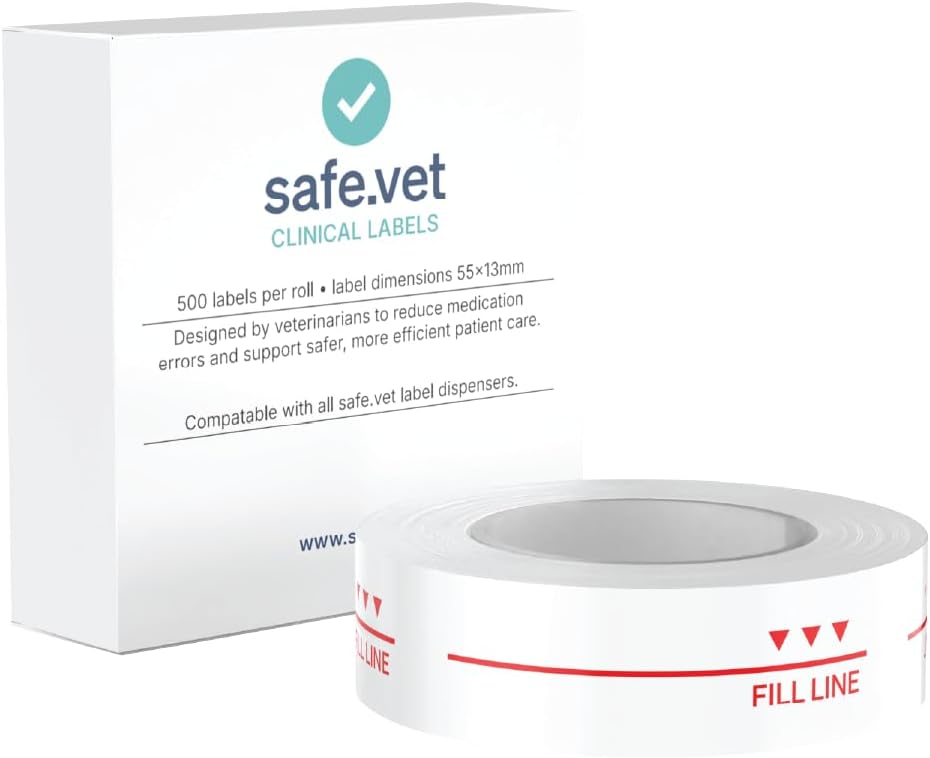 Dispensed Medication Veterinary Pharmacy Labels | Roll of 500 | Clinical-Grade Color-Coded Stickers for Medication Bottles (Refrigerate)