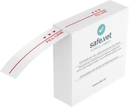 Dispensed Medication Veterinary Pharmacy Labels | Roll of 500 | Clinical-Grade Color-Coded Stickers for Medication Bottles (Refrigerate)