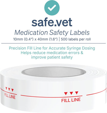 Dispensed Medication Veterinary Pharmacy Labels | Roll of 500 | Clinical-Grade Color-Coded Stickers for Medication Bottles (Refrigerate)