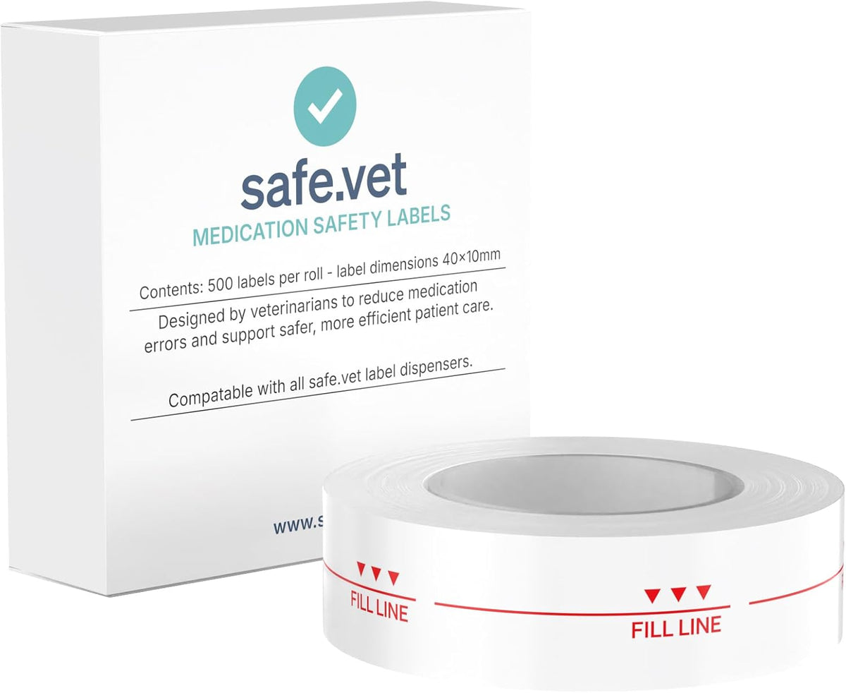 Dispensed Medication Veterinary Pharmacy Labels | Roll of 500 | Clinical-Grade Color-Coded Stickers for Medication Bottles (Refrigerate)