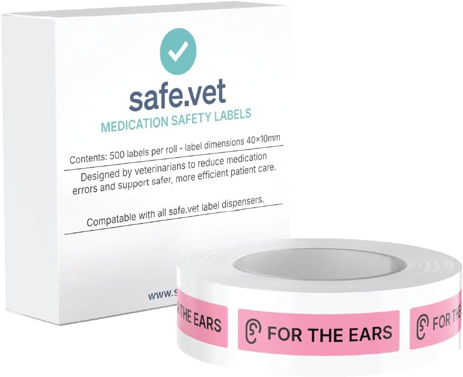 Dispensed Medication Veterinary Pharmacy Labels | Roll of 500 | Clinical-Grade Color-Coded Stickers for Medication Bottles (Refrigerate)