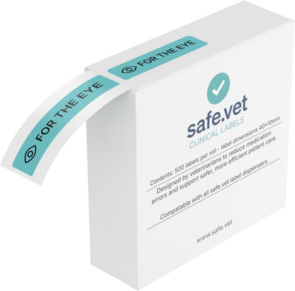 Dispensed Medication Veterinary Pharmacy Labels | Roll of 500 | Clinical-Grade Color-Coded Stickers for Medication Bottles (Refrigerate)