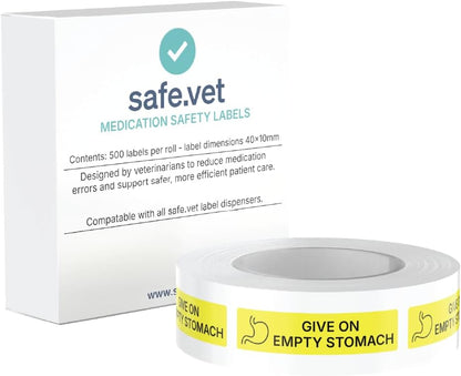 Dispensed Medication Veterinary Pharmacy Labels | Roll of 500 | Clinical-Grade Color-Coded Stickers for Medication Bottles (Refrigerate)