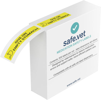 Dispensed Medication Veterinary Pharmacy Labels | Roll of 500 | Clinical-Grade Color-Coded Stickers for Medication Bottles (Refrigerate)