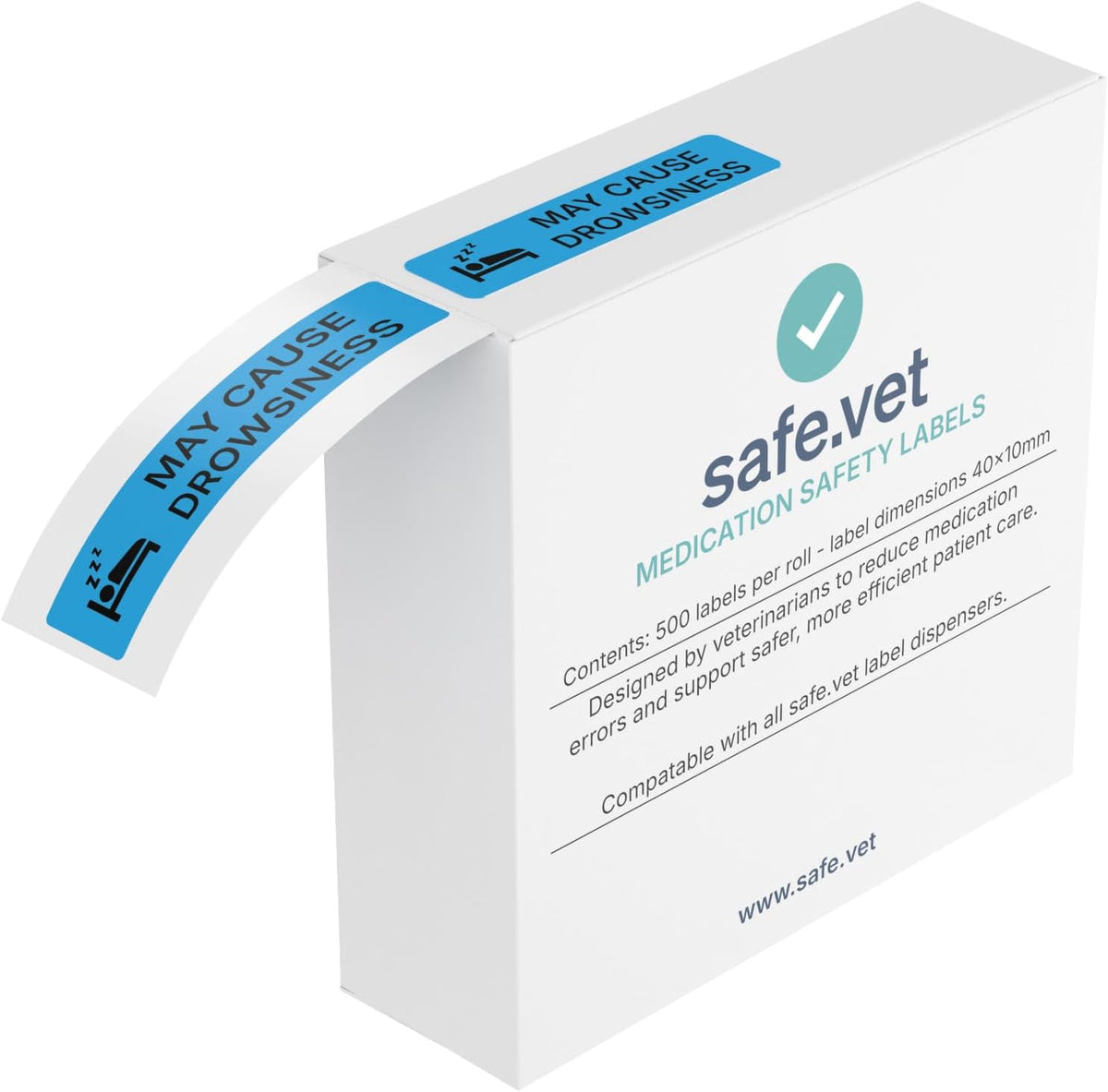 Dispensed Medication Veterinary Pharmacy Labels | Roll of 500 | Clinical-Grade Color-Coded Stickers for Medication Bottles (Refrigerate)