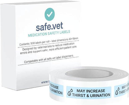 Dispensed Medication Veterinary Pharmacy Labels | Roll of 500 | Clinical-Grade Color-Coded Stickers for Medication Bottles (Refrigerate)