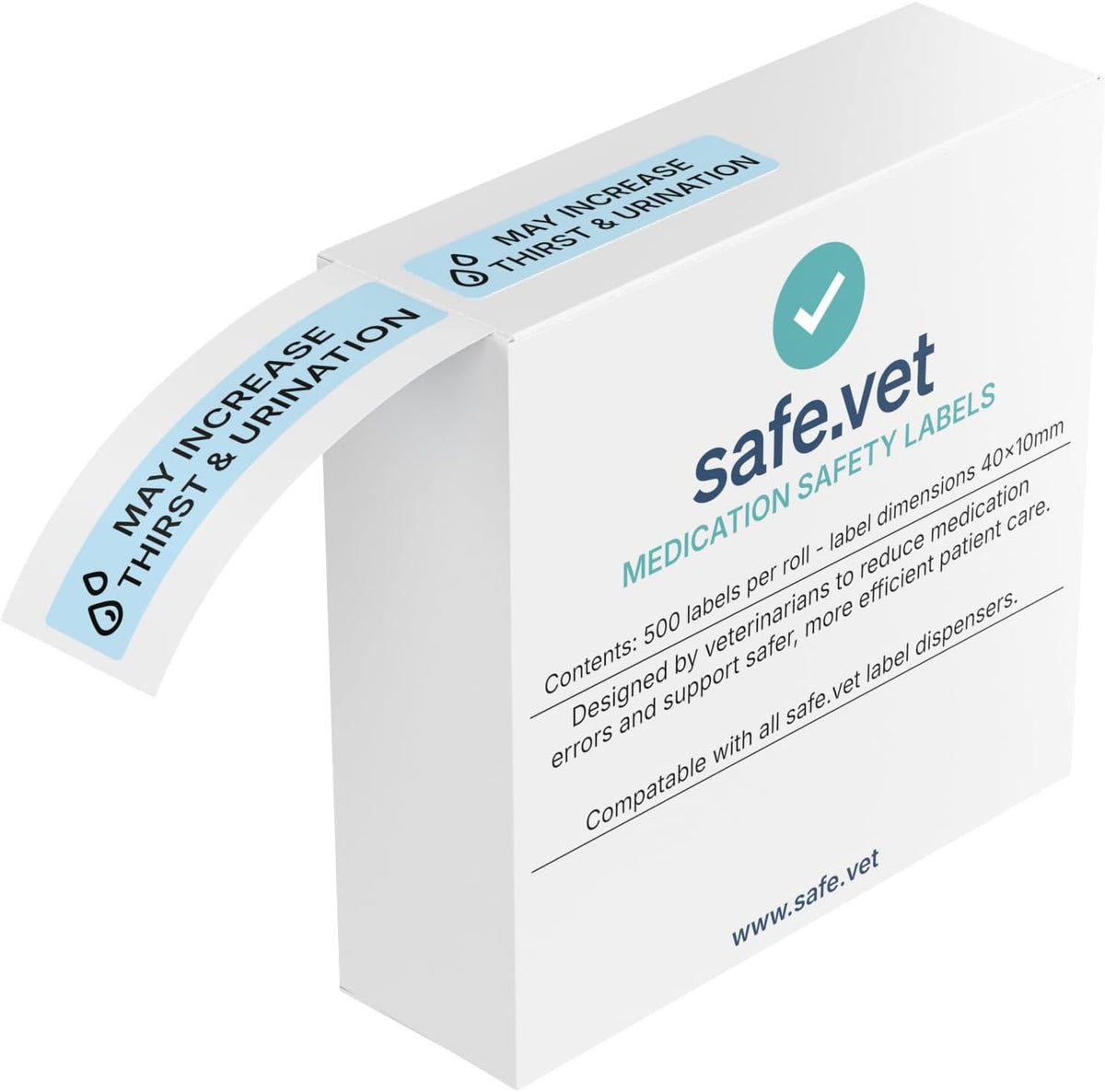 Dispensed Medication Veterinary Pharmacy Labels | Roll of 500 | Clinical-Grade Color-Coded Stickers for Medication Bottles (Refrigerate)