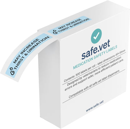 Dispensed Medication Veterinary Pharmacy Labels | Roll of 500 | Clinical-Grade Color-Coded Stickers for Medication Bottles (Refrigerate)