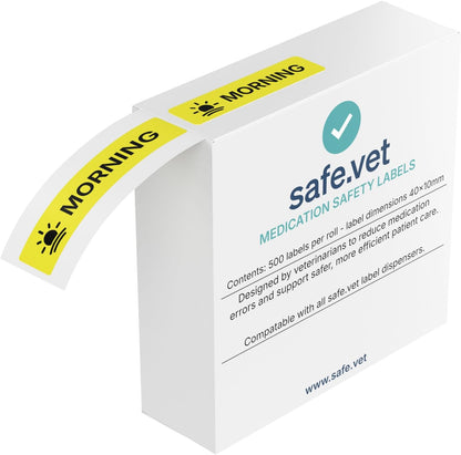 Dispensed Medication Veterinary Pharmacy Labels | Roll of 500 | Clinical-Grade Color-Coded Stickers for Medication Bottles (Refrigerate)