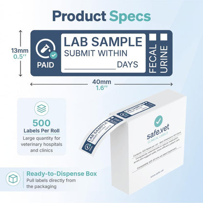 Dispensed Medication Veterinary Pharmacy Labels | Roll of 500 | Clinical-Grade Color-Coded Stickers for Medication Bottles (Refrigerate)