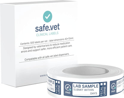 Dispensed Medication Veterinary Pharmacy Labels | Roll of 500 | Clinical-Grade Color-Coded Stickers for Medication Bottles (Refrigerate)
