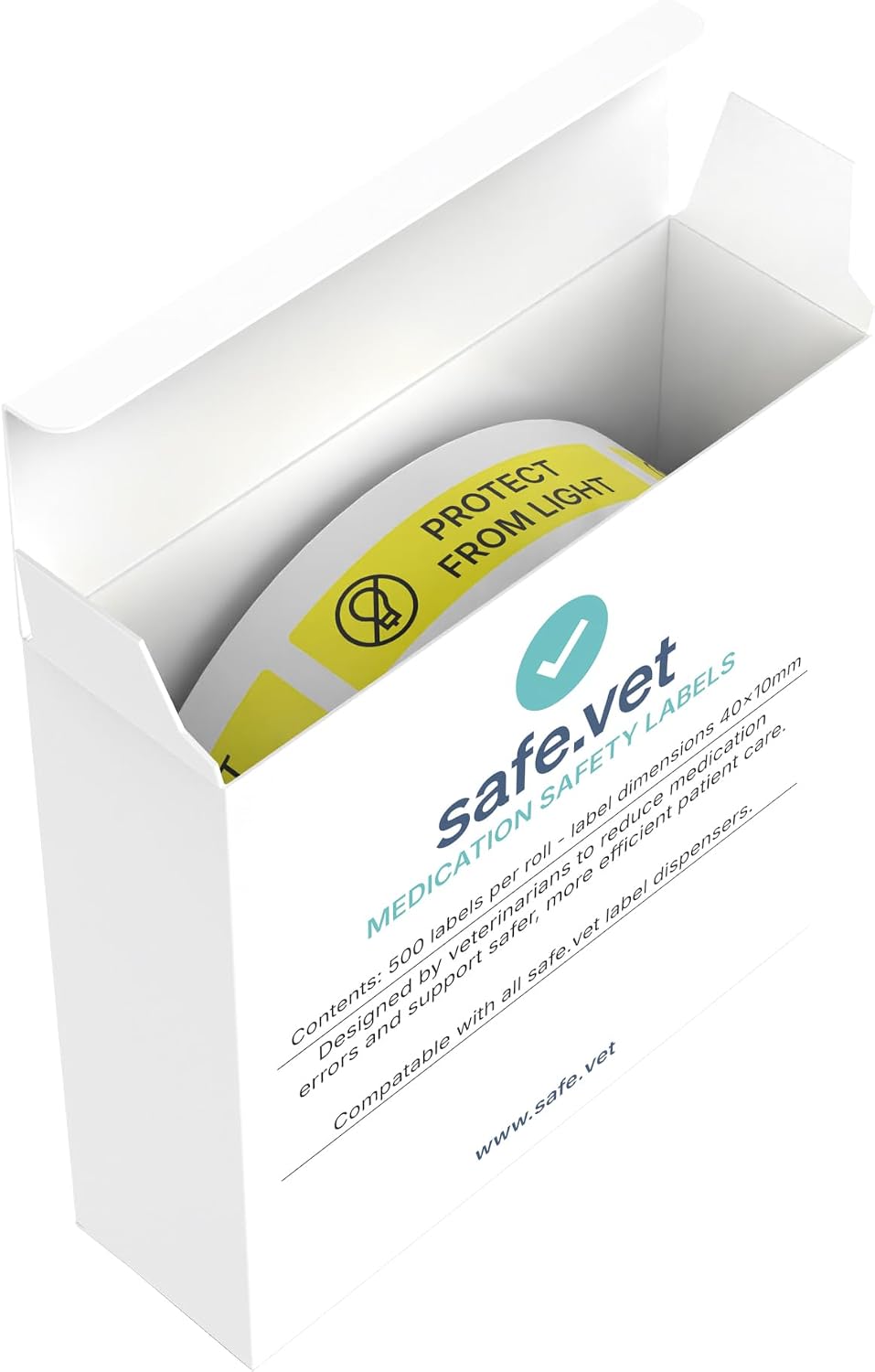 Dispensed Medication Veterinary Pharmacy Labels | Roll of 500 | Clinical-Grade Color-Coded Stickers for Medication Bottles (Refrigerate)