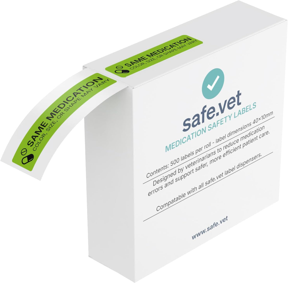 Dispensed Medication Veterinary Pharmacy Labels | Roll of 500 | Clinical-Grade Color-Coded Stickers for Medication Bottles (Refrigerate)
