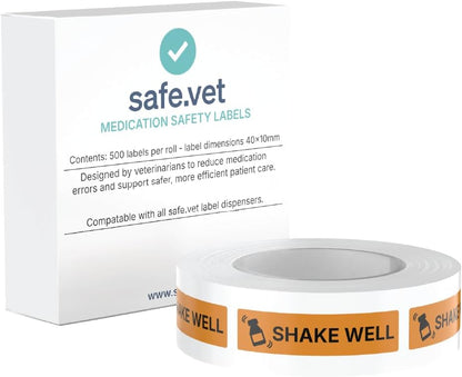 Dispensed Medication Veterinary Pharmacy Labels | Roll of 500 | Clinical-Grade Color-Coded Stickers for Medication Bottles (Refrigerate)