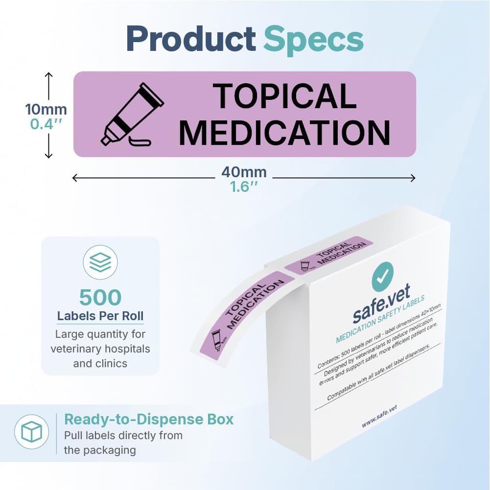 Dispensed Medication Veterinary Pharmacy Labels | Roll of 500 | Clinical-Grade Color-Coded Stickers for Medication Bottles (Refrigerate)