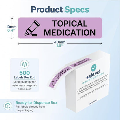 Dispensed Medication Veterinary Pharmacy Labels | Roll of 500 | Clinical-Grade Color-Coded Stickers for Medication Bottles (Refrigerate)