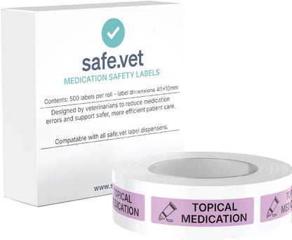 Dispensed Medication Veterinary Pharmacy Labels | Roll of 500 | Clinical-Grade Color-Coded Stickers for Medication Bottles (Refrigerate)