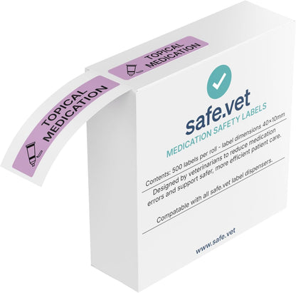 Dispensed Medication Veterinary Pharmacy Labels | Roll of 500 | Clinical-Grade Color-Coded Stickers for Medication Bottles (Refrigerate)