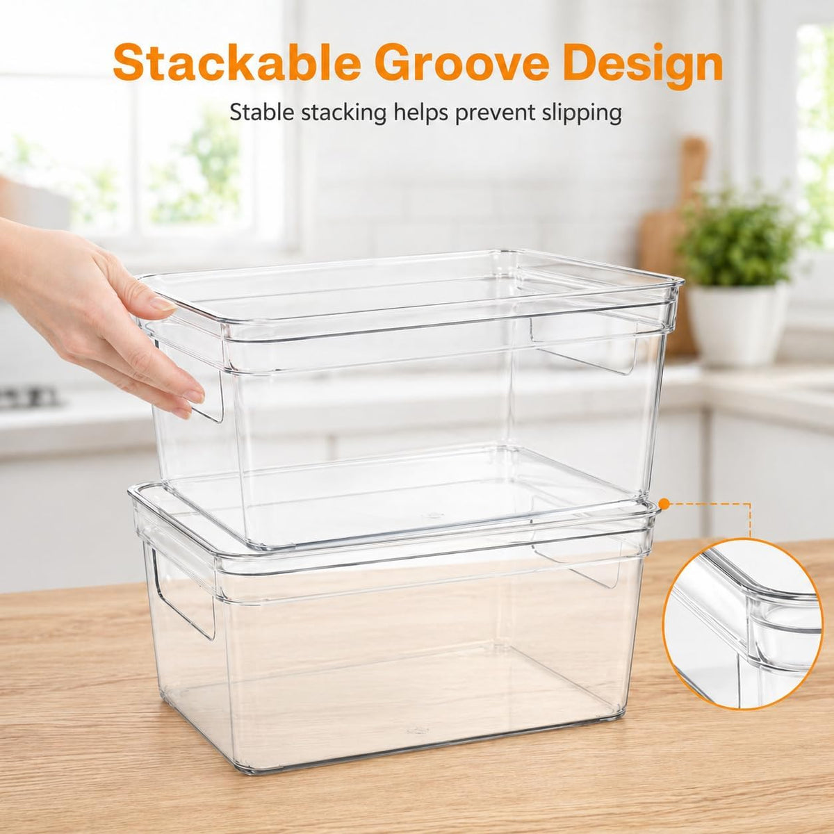Baking Supplies Storage Containers 3Pc,Baking Kits with Handles&Lid for Adult,Stackable Bakeware Organizer Storage Bins,BPA Free Baking Accessories,Kitchen,Pantry Storage and Organization Box