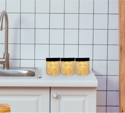 zmybcpack 16 oz Plastic Jars with Lids, Extra Labels, 1 Pen, Clear PET Seal Jar for Food Storage,Wide Opening Storage jar For Dry Food, Peanut, Powder, Kitchen & Craft Storage
