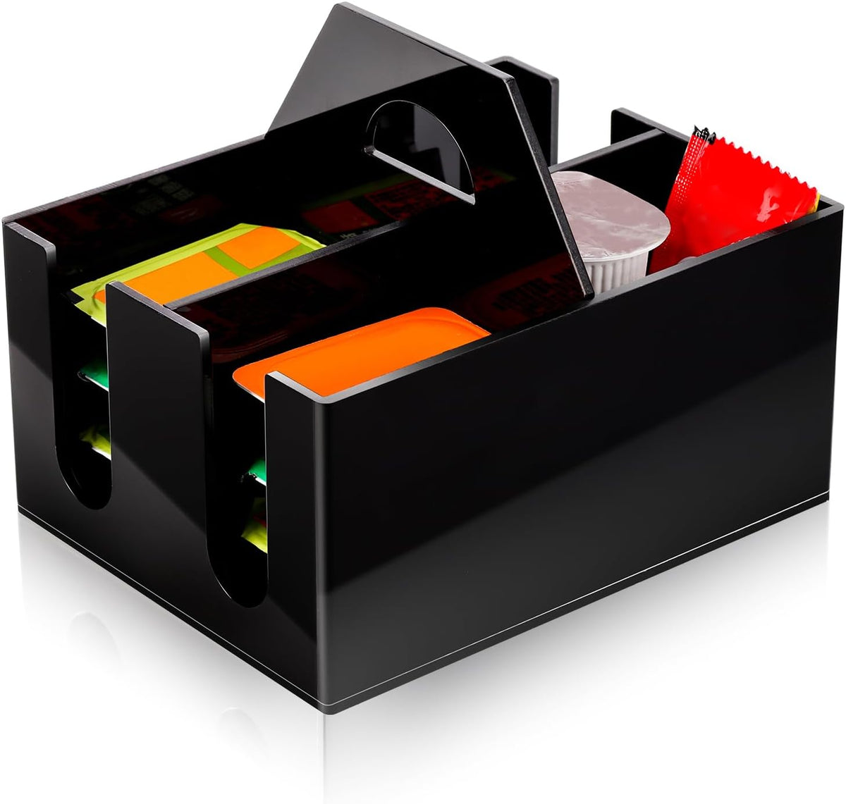 Acrylic Jelly Packet Rack Jelly Packet Holder Jelly Packet Dispenser Jam Packets Holder Condiment Packet Holder Condiments Packet Storage Display Black Condiment Packet Organizer for Table Restaurant