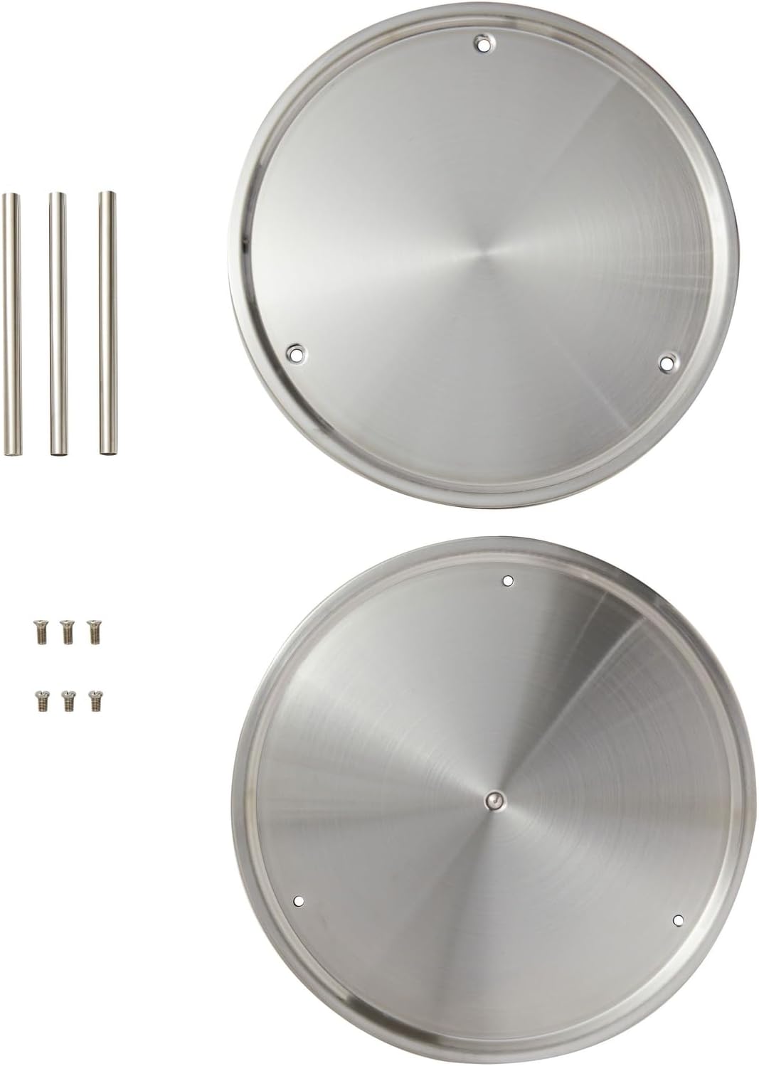 Juvale 2-Tier Lazy Susan Spice Rack Organizer for Cabinet - 10.5 in, Stainless Steel - Kitchen Countertop Organizer & Spice Carousel for Pantry Organization
