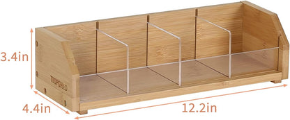 TIOPGHAD 3 Layer Stackable Bamboo Tea Bag Organizer Storage Holder for Tea Bags Wood Tea Box Containers Tea Rack Teabag Station Stand for Cabinet Countertop Office(Patented Design)