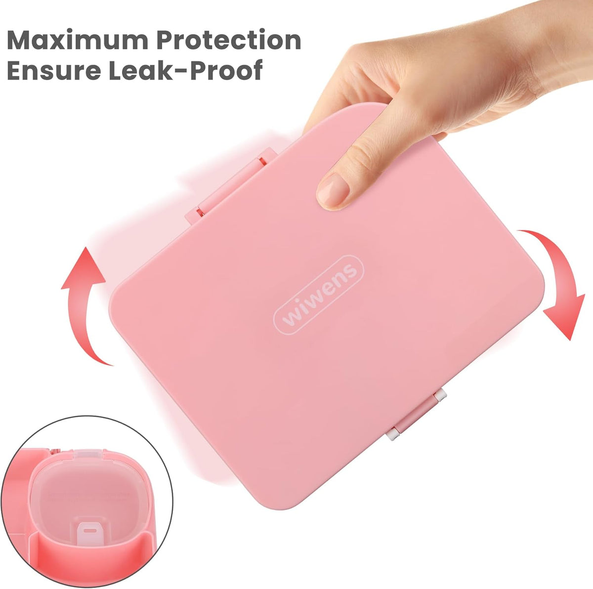 wiwens Snack Box Containers for Kids Adults 2PCS Reusable Snackle Boxes with Adjustable Dividers Airtight Snack Organizers with Compartents Toddler Bento Lunch Box LeakProof for Office,School,Outdoor